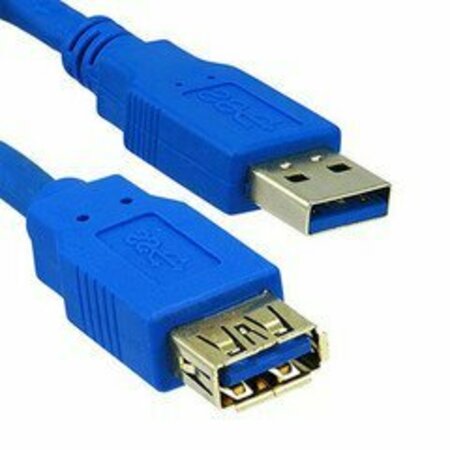 SWE-TECH 3C USB 3.0 Extension Cable, Blue, Type A Male / Type A Female, 1 foot FWT10U3-02101E